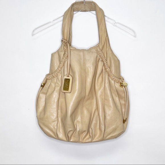 Badgley Mischka Leather Hobo Bag Tan - Picture 3 of 16